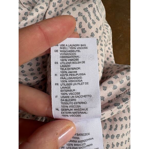 New NWT & Other Stories Pink Dotted Open Shoulder Tie Mini Dress - 6 - Picture 10 of 11